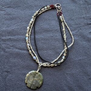 Elegant Multi-Strand Pendant Necklace 12-14”